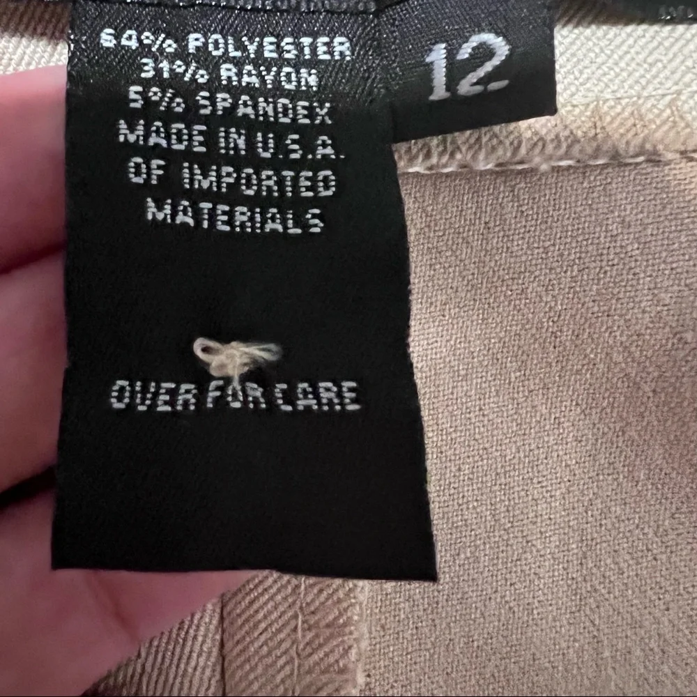 NWT Fabrizio Gianni Stretch Pants for High Comfort Beige Made in USA  Sz 12 - Picture 13 of 13